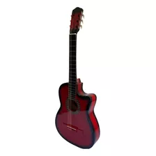 Guitarra Acústica Curva Ocelotl Crvitality Con Accesorios Color Rojo Orientación De La Mano Derecha