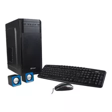 Gabinete Kit Noga Et-7 Fuente 550w + Mouse Teclado Parlantes Color Negro