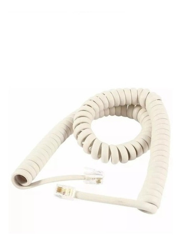 Cable Espiral Rulo P/ Tubo Telefónico 1 Metro Color Blanco
