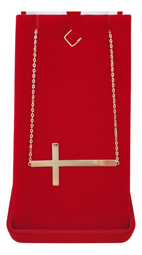 Corrente Colar Cartier Com Pingente Cruz De Ouro 18k 750 Amarelo