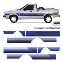 Faixa Ford Pampa 1994 1.8 S Adesivo Azul Lateral E Traseiro