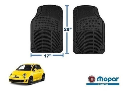 Kit Tapetes 4 Piezas Fiat 500 Turbo 2020 Rubber Black Origin Foto 3