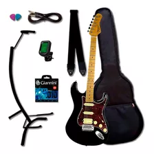 Guitarra Tagima Tg-540 Tg 540 Bk Kit Com Capa Completo