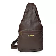 Bolsa Masculina Transversal De Couro Legítimo Viagem Passeio