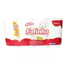 Papel Higiênico Fofinho Folha Dupla Neutro 16 Rolos 30,0m