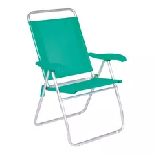 Silla Reclinable Mor Boreal Anis De Aluminio, 2169, Color Verde