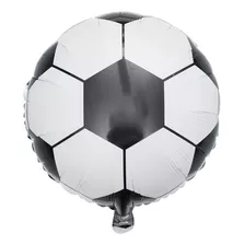 10 Balão Bola Futebol Metalizado 22cm + Varetas 30cm Festa 