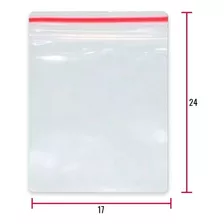 100 Sacos Saquinho Zip Lock 17x24 Abre E Fecha