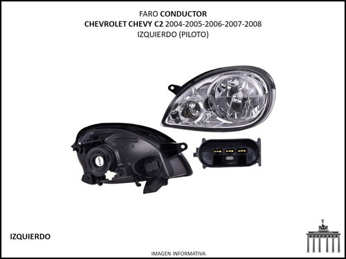 Faro Chevy 2004-2008 C2 2p Piloto Ctt Foto 2