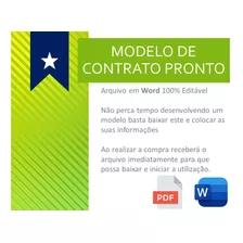 Modelo De Contrato Prestação De Serviços 100% Em Word