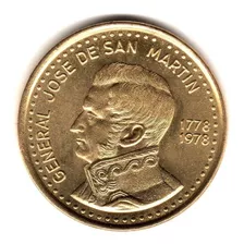 Moneda Argentina 100 Pesos Ley 1978 San Martin Sin Circular