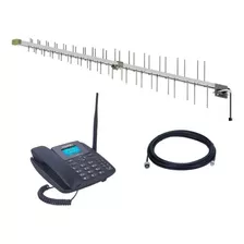 Kit Telefone Celular Aquário 4g Wifi Antena Rural Cabo 20mt