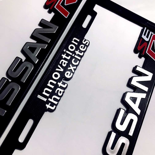 Par (2) Portaplacas Nissan Se- R Sentra Kicks Xtrail Mxima Foto 4