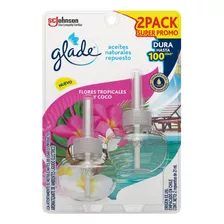 Pack 2 Recargas Glade Aceites Naturales Tropical Y Coco