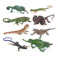 8 Figuras De Animales De Lagarto Realistas, Figuras De Anima