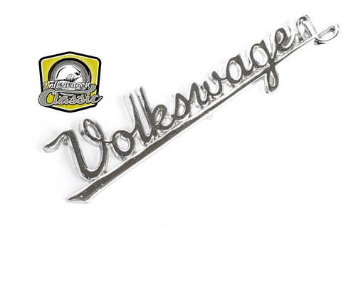 Emblema Volkswagen Scrip Beisbol Para Vw Sedan Vocho  Foto 3