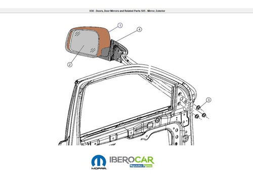 Espejo Derecho Mopar Original Dodge Durango 2011-2016 Foto 3