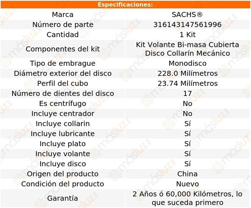 Kit De Embrague Dodge Caliber 1.8l 4 Cil 07/08 Garantizado Foto 2