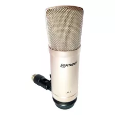 Microfone Condensador Profissional Lexsen Gravação Estudio Cor Prateado