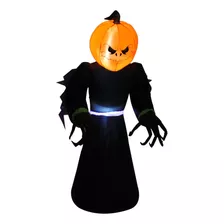 Inflable Decorativo De Reaper Con Cabeza De Calabaza, De