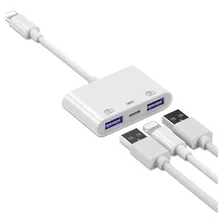 Adaptador Lightning A Usb Para iPhone iPad 3 En 1 