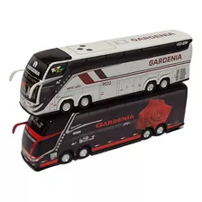 Miniatura Ônibus Gardenia G7 Rosavermelha+g8 Semileito 30cm