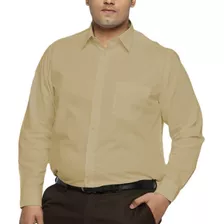 Camisa Social Masculina Longa Plus Size Extra Grande Branca