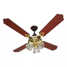 Ventilador De Techo V3041 Oro 90 W Con Luz Auvent