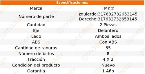 2- Mazas Delanteras Con Abs F-450 Super Duty V8 7.5l 97 Tmk Foto 2