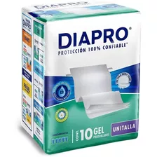 Pañal Diapro Predoblado Gel Unitalla Caja 8 Paq/10 Pz=80 Pz