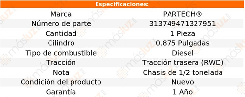 (1) Bomba De Frenos Toyota Pickup 2.2l 4 Cil 79/83 Foto 3