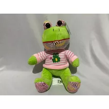 Sapo De Pelúcia Fofo Com Camiseta Colorida Menino E Menina Cor Rosa