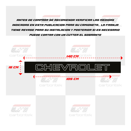 Franja Caja Tapa Batea Chevrolet Cheyenne 1991 Troca Kit 2pz Foto 2