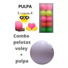 Pack Pelotas Colegial X 10 U: 5 Pelotas Pulpo + 5 Voley Pvc 