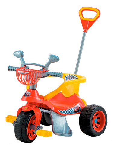 Triciclo Escolar 3 Roda Velotrol Pega Carona Motoca Infantil