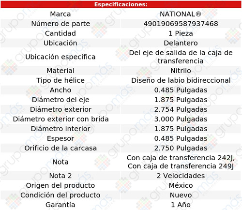 Retn Caja Transferencia Del National P/jeep Grand W 93 Foto 3