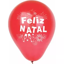 Balões Personalizados(25 Bexigas Feliz Natal) Envio Imediato