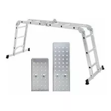 Escalera Multipropósitos 12 Pasos Aluminio 3.7m +bandejas