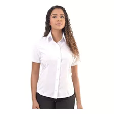 Camisa Blusa Feminina Social Manga Curta Uniforme