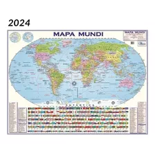 Mapa Mundi Mundo Politico Escolar Atualizado 120 X 90 Cm Grande Atualizado