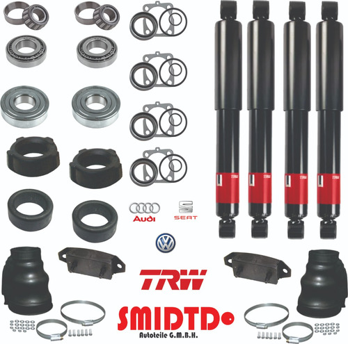 Kit Amortiguadores Soportes Baleros Vw Sedan 1.2 55-66 Vocho Foto 3