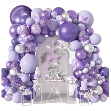 Purple Butterfly Balloons Baby Shower Party Decoration Girls