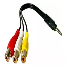 Cable Adaptador De Audio Y Video. 1 Macho A 3 Rca Hembra.