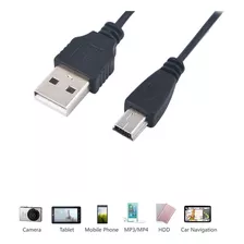 Cabo Mini Usb V3 Dados E Carga Para Gps Controle Ps3 Dongle Cor Preto