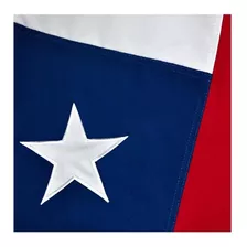 Bandera Chilena 120x180 Cm Bordada Reforzada Maxima Calidad