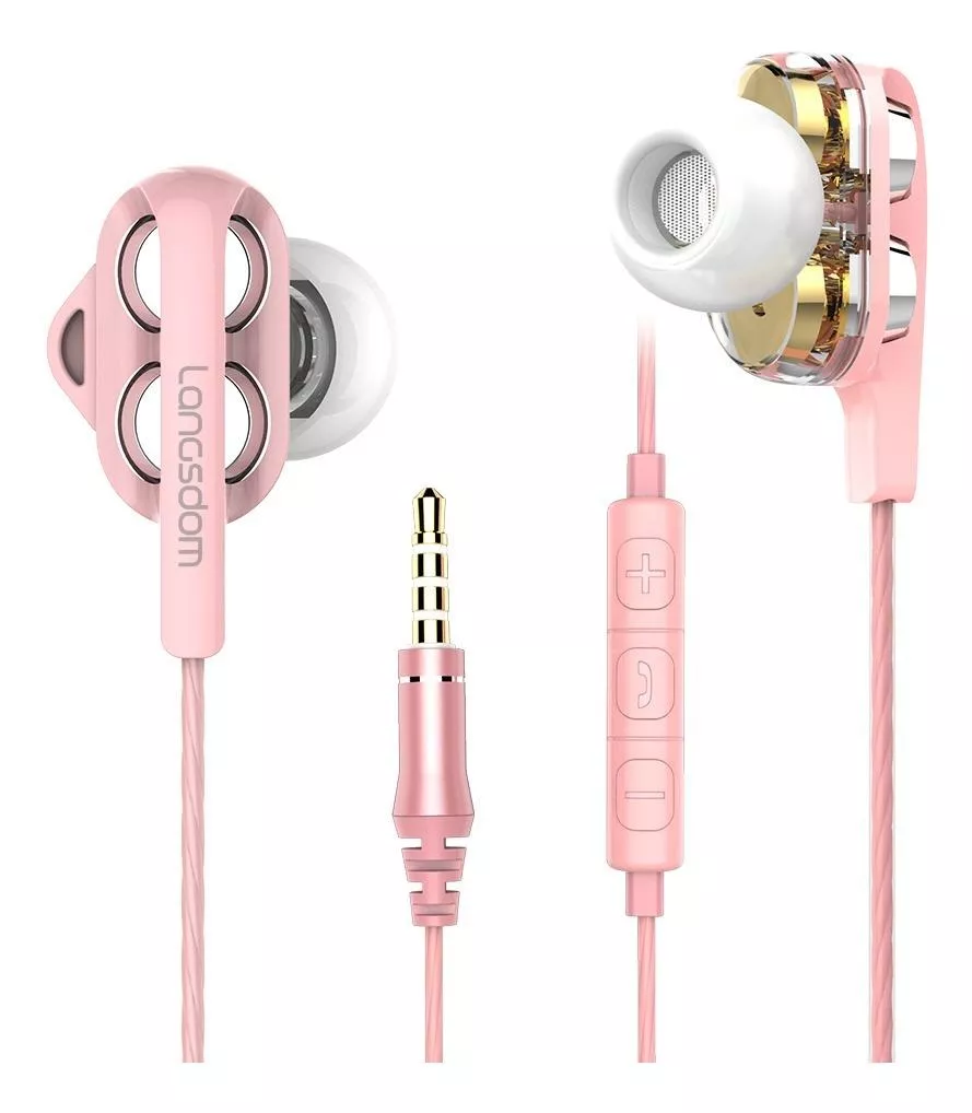 Audífonos In-ear Langsdom D4c Rose Gold