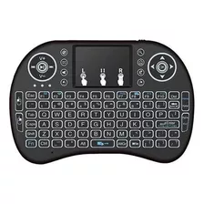 Mini Teclado Touch Sem Fio Tv Wireless Com Led - Preto