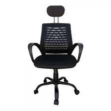 Silla Sillon Home Office Pc Oficina Triton - Desillas Color Negro Material Del Tapizado Mesh