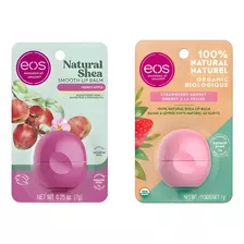 Kit 2 Unidades Eos Lip Balm - Strawberry + Apple