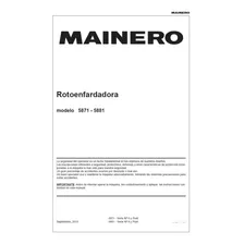 Manual Mainero 5871/5881 Usuario Mantenimiento